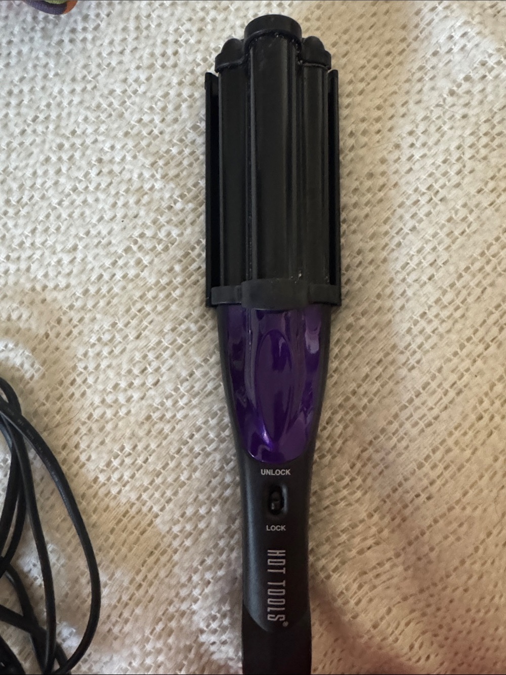 Hot Tools deep 3-Barrel Wave Iron in Purple and Black